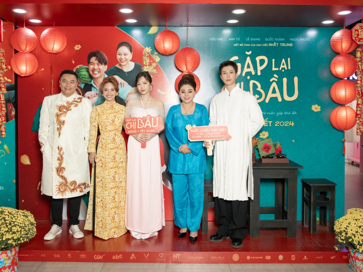 Thảm đỏ Gặp Lại Chị Bầu quy tụ loạt nghệ sĩ Việt đình đám: Vợ chồng Diệu Nhi – Anh Tú, Đông Nhi, Hoa hậu Thùy Tiên, Diễm My&nbsp;9X…