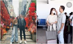 Ông xã Diễm My 9X gây sốt với cử chỉ quan tâm vợ tại sân bay, độ tình tứ và ngọt ngào khiến dân tình ghen&nbsp;tị