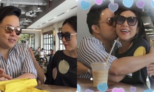 Quang Lê công khai hẹn hò Hà Thanh Xuân, còn hôn lên má người đẹp bày tỏ tình&nbsp;cảm